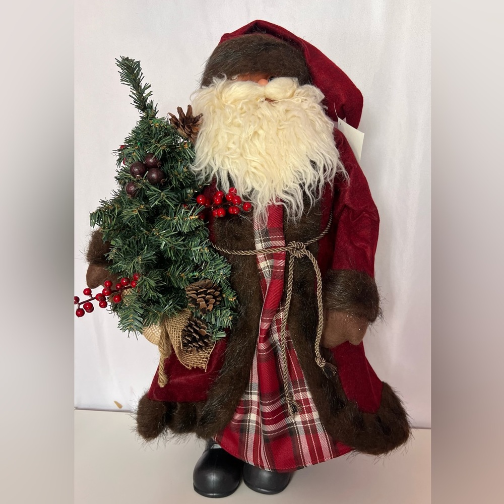 25” SANTA CLAUS Standing Holiday Decor Big Table Figurine Seasonal Home Decorati